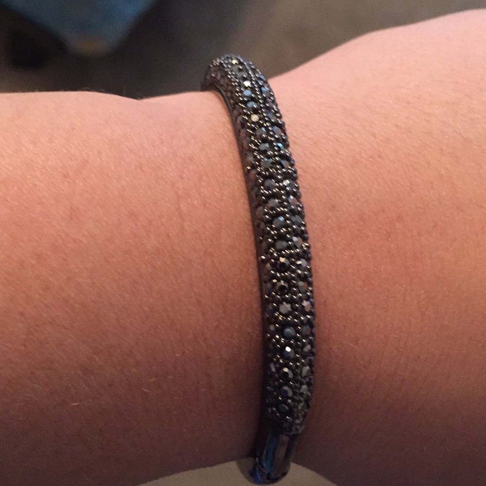 Lia Sophia Black Bangle Bracelet